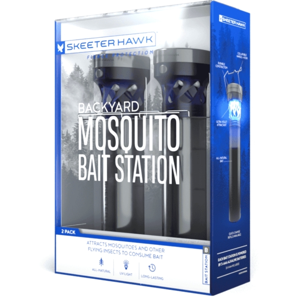 Skeeter Hawk Backyard Mosquito Bait Station 2 Pack Outdoor Summer Bug Za…